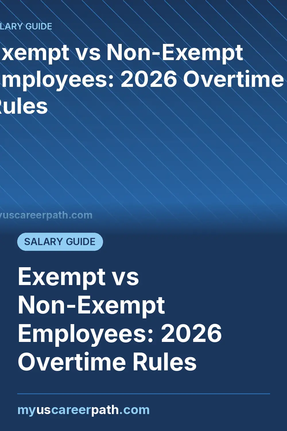 Exempt vs Non-Exempt Employees: 2026 Overtime Rules (Pinterest image)