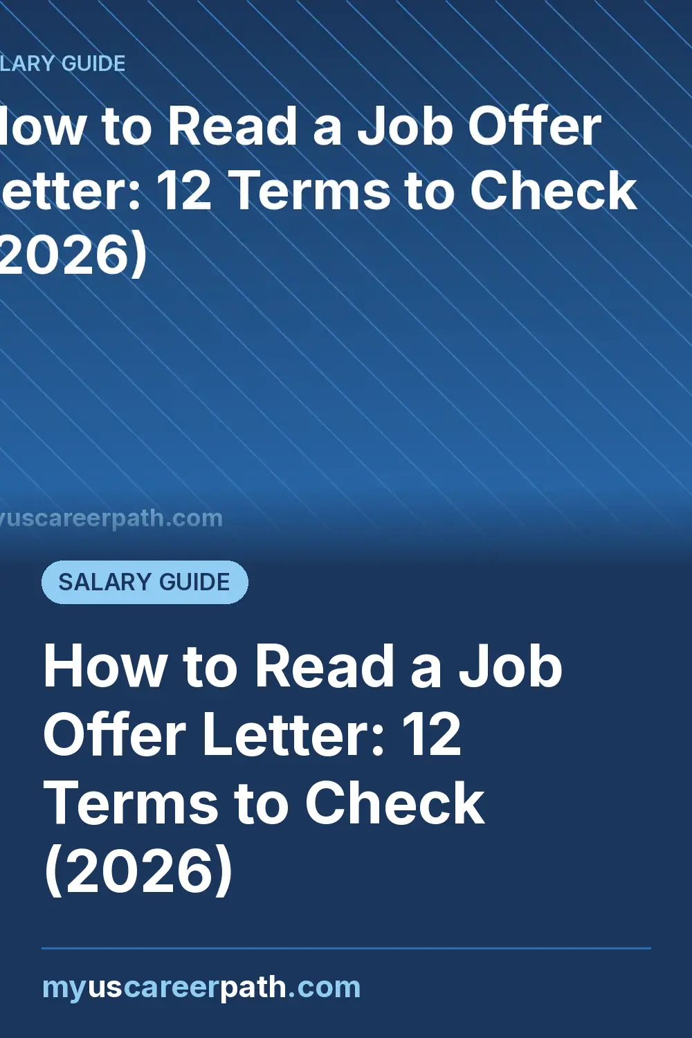 How to Read a Job Offer Letter: 12 Terms to Check (2026) (Pinterest image)